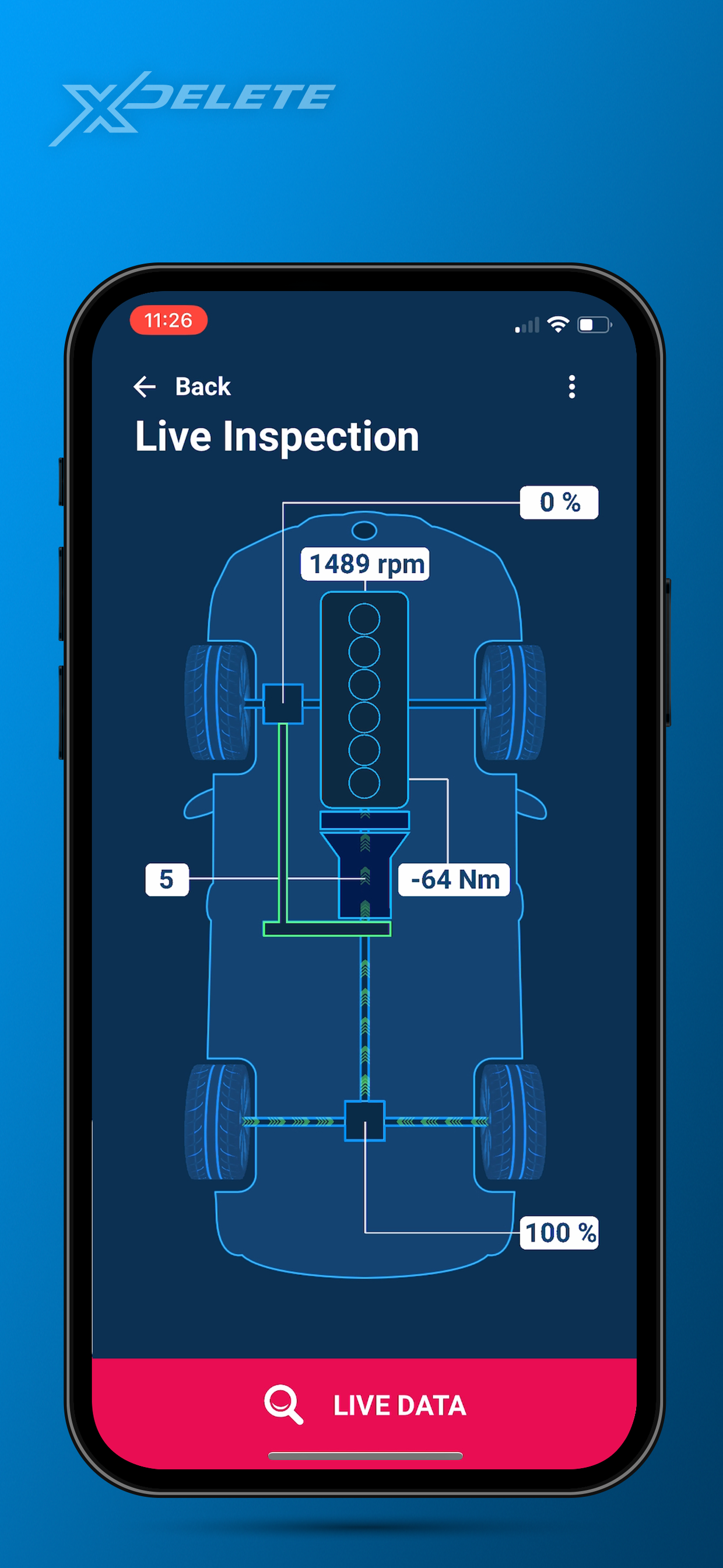 xDelete App Live Inspection